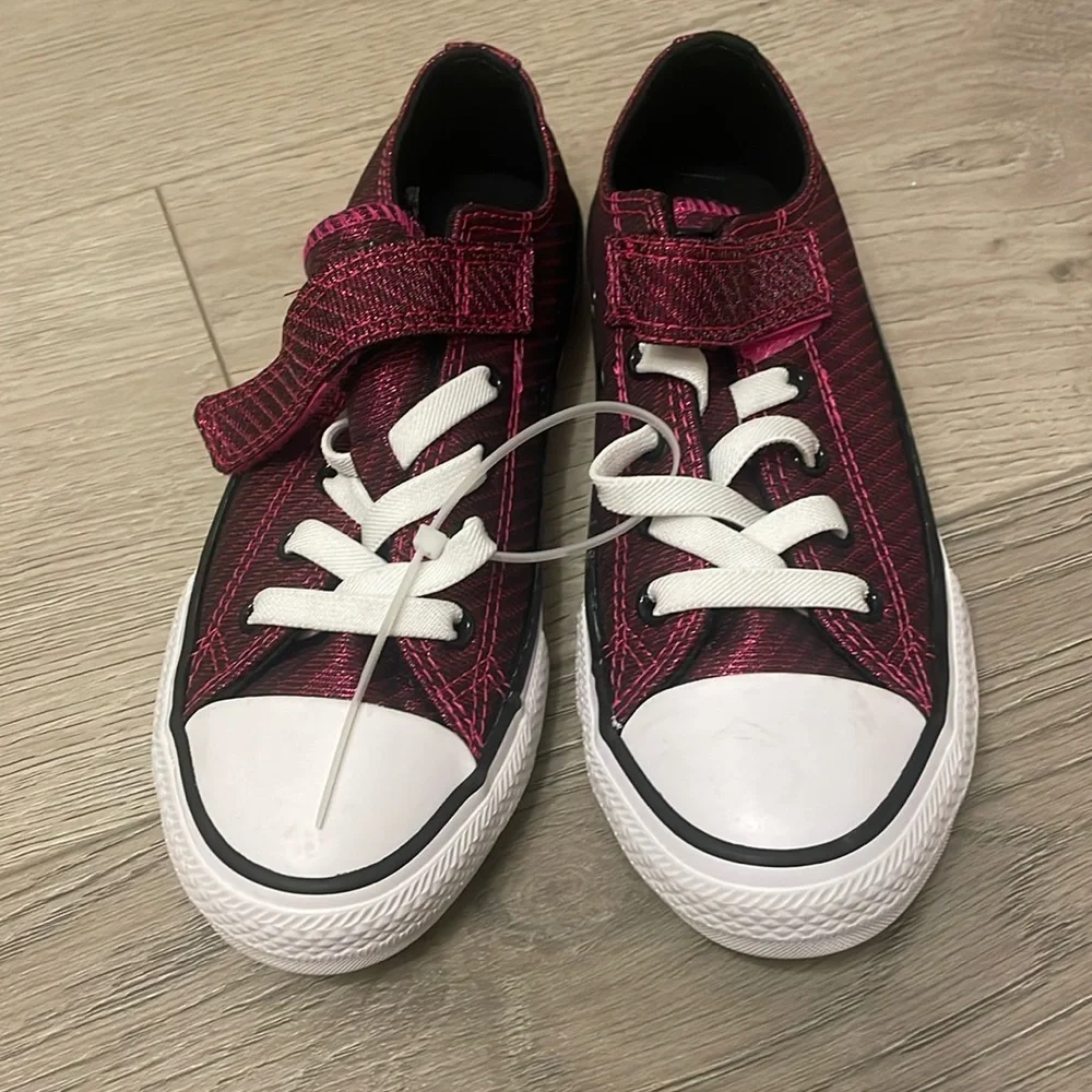 Converse Shimmer Pink Low Top Sneakers